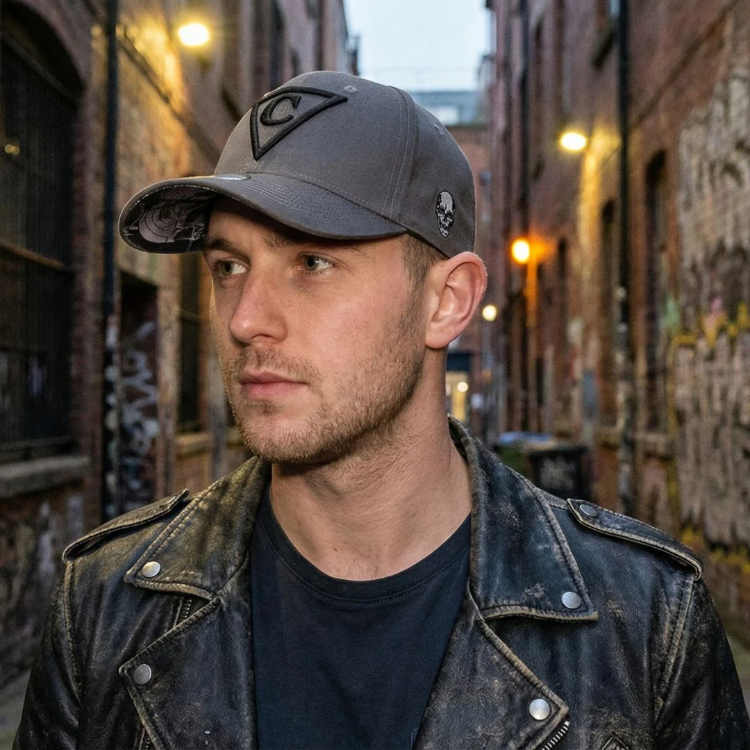 Dead Gang Curved Baseball Cap - Grey - Image 4