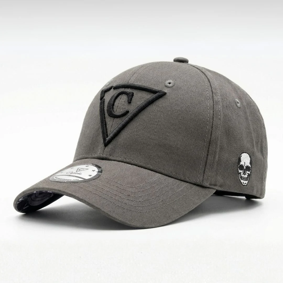 Dead Gang Curved Baseball Cap - Grey - Image 5