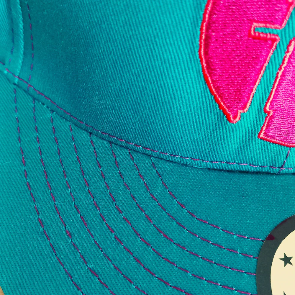 Red Samurai Snapback - Green Petrol/Red Stitches - Image 8