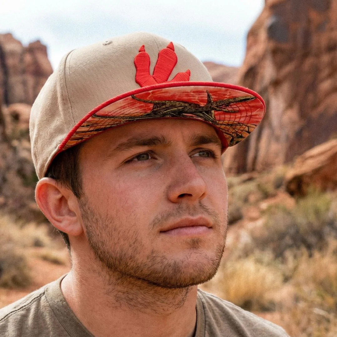 Dimorphodon Snapback - Beige/Red - Image 3