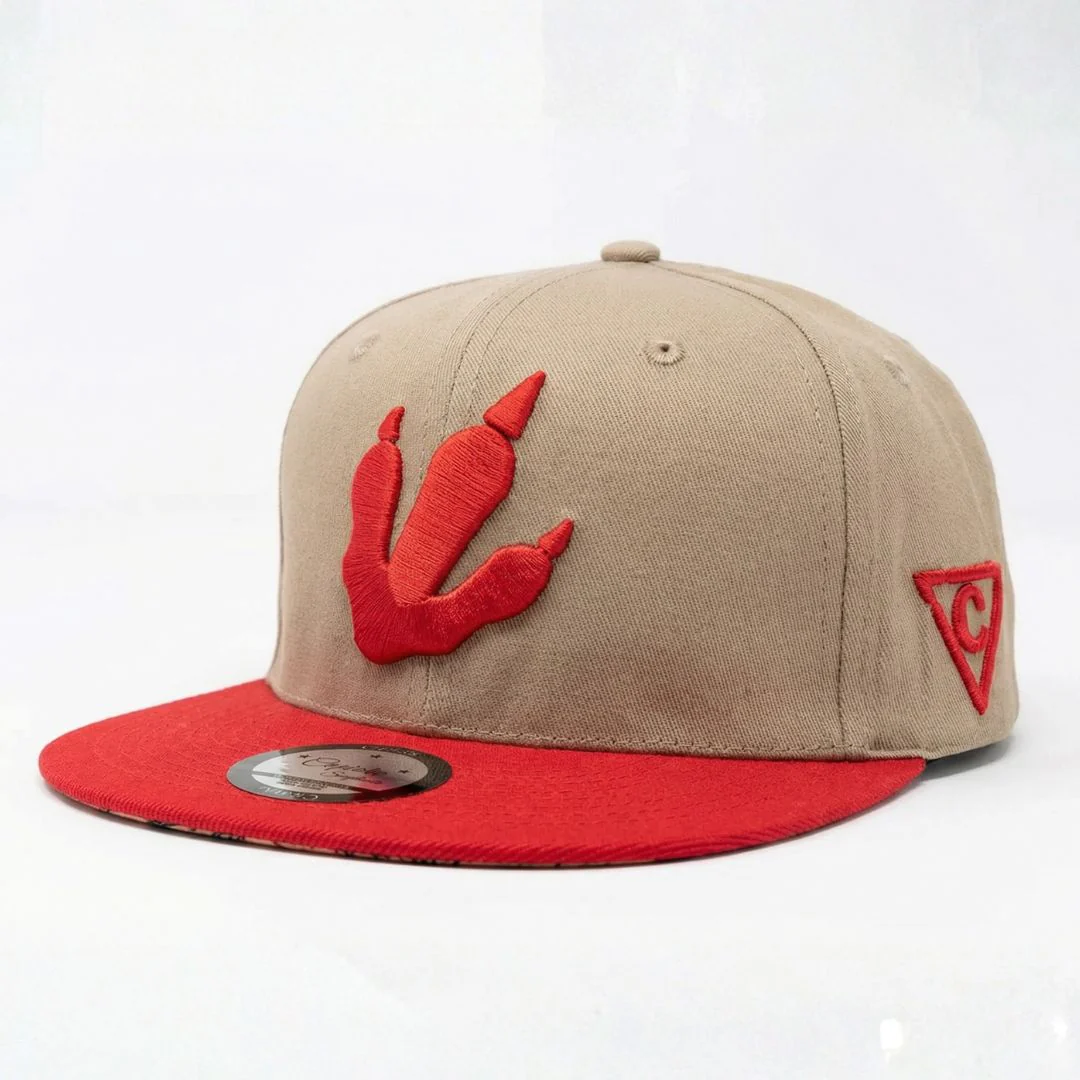 Dimorphodon Snapback - Beige/Red - Image 4