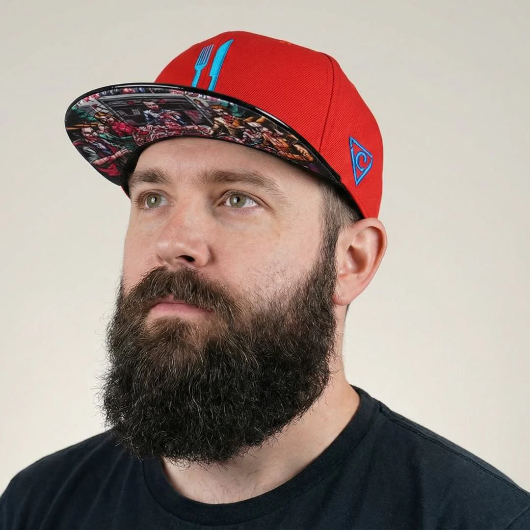 Dinner Time Snapback - Red/Black Metallic - Image 4