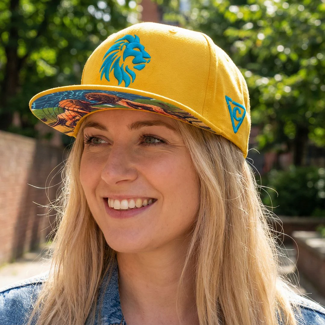 Fighting Lions Snapback - Yellow Suede - Image 5