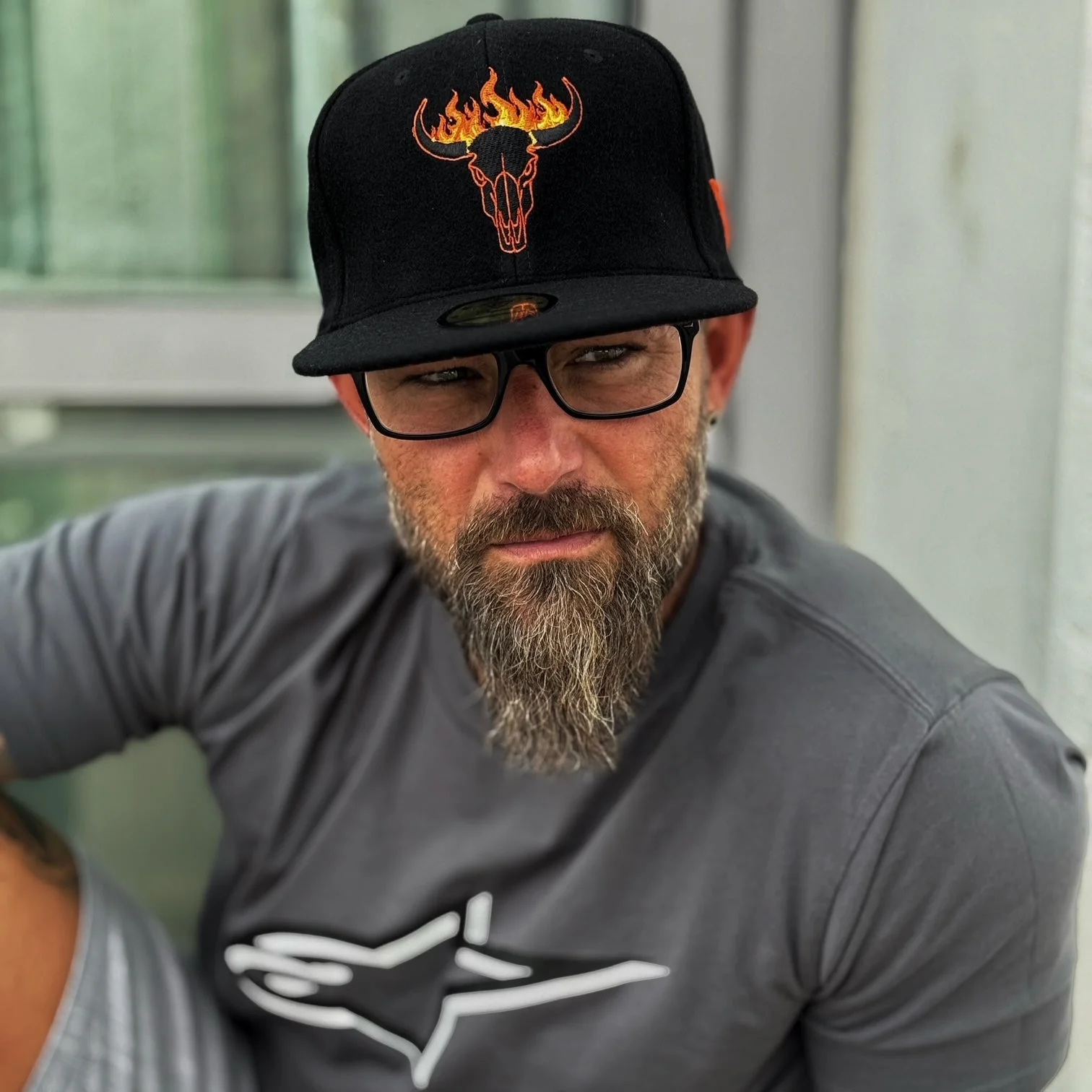Fire Bull Snapback - Black Soft Felt Fabric - Image 12