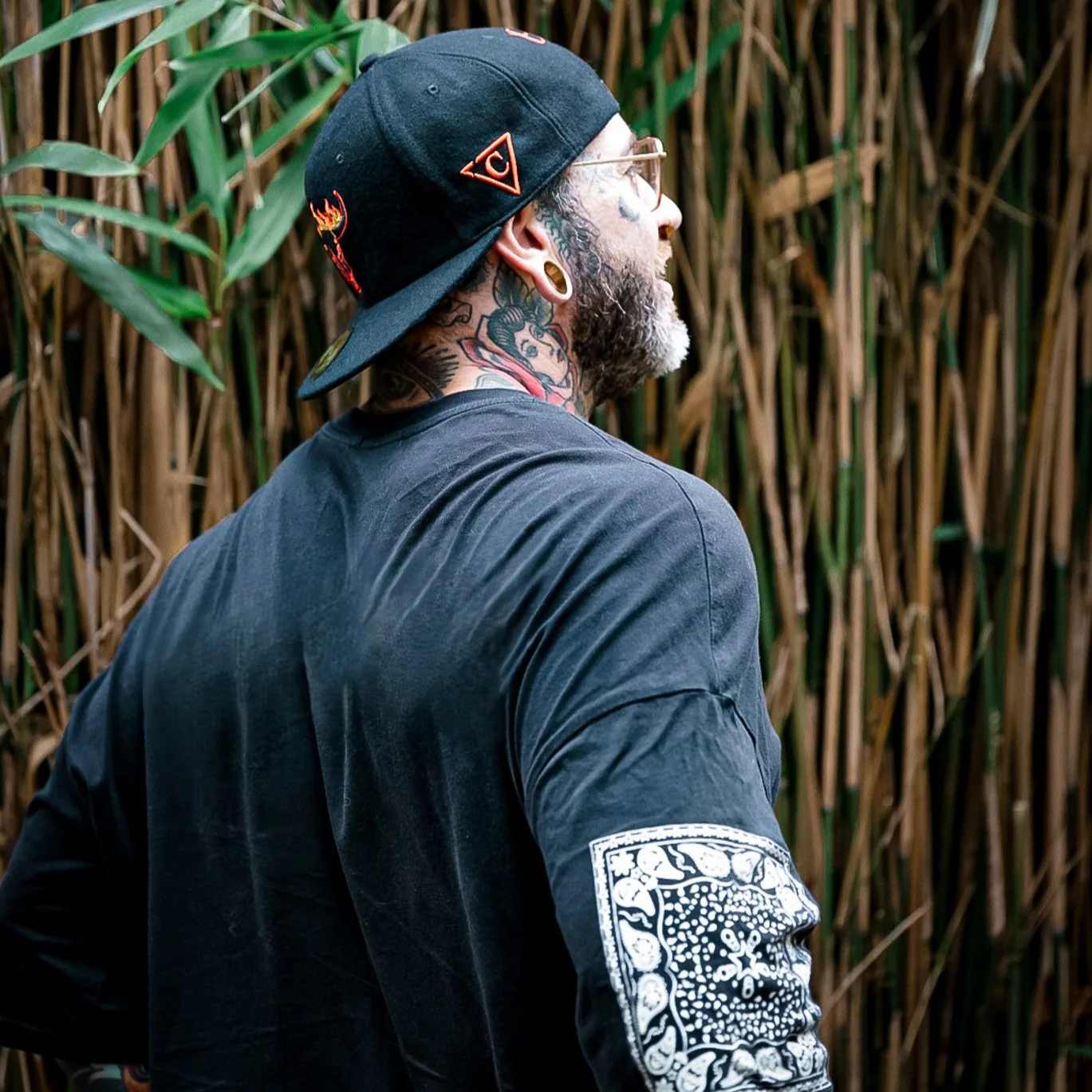 Fire Bull Snapback - Black Soft Felt Fabric - Image 8