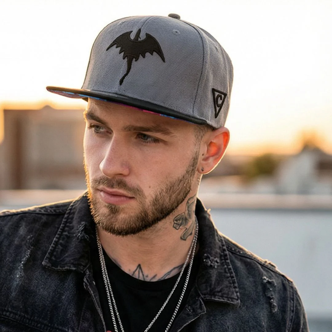 Fire Dragon Snapback - Grey/Black - Image 11