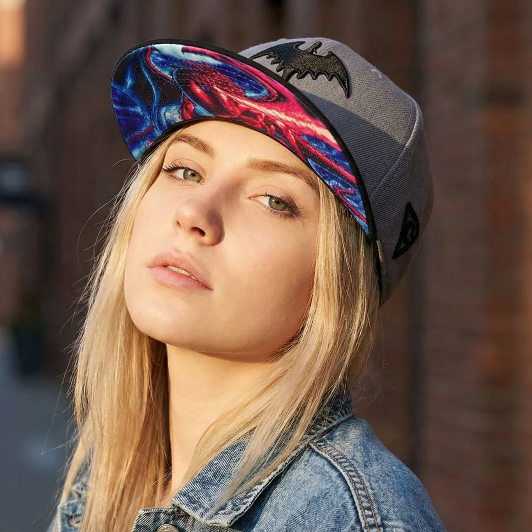 Fire Dragon Snapback - Grey/Black - Image 8