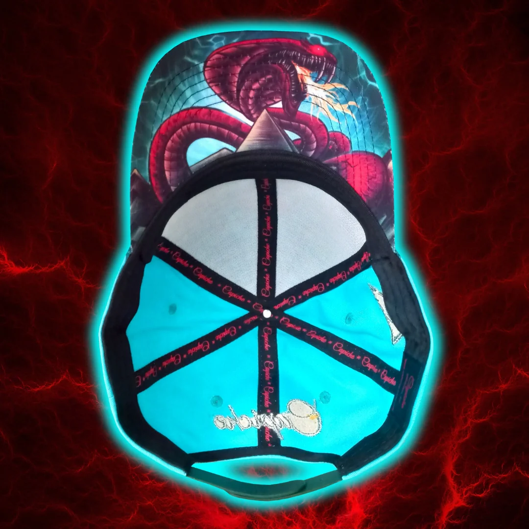 Fire Snake Curved Cap - Blue - Image 10