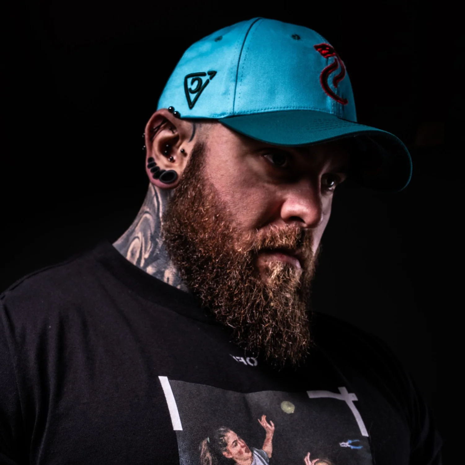 Fire Snake Curved Cap - Blue - Image 2