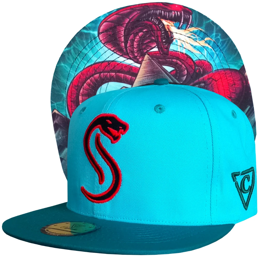 Fire Snake Snapback - Blue