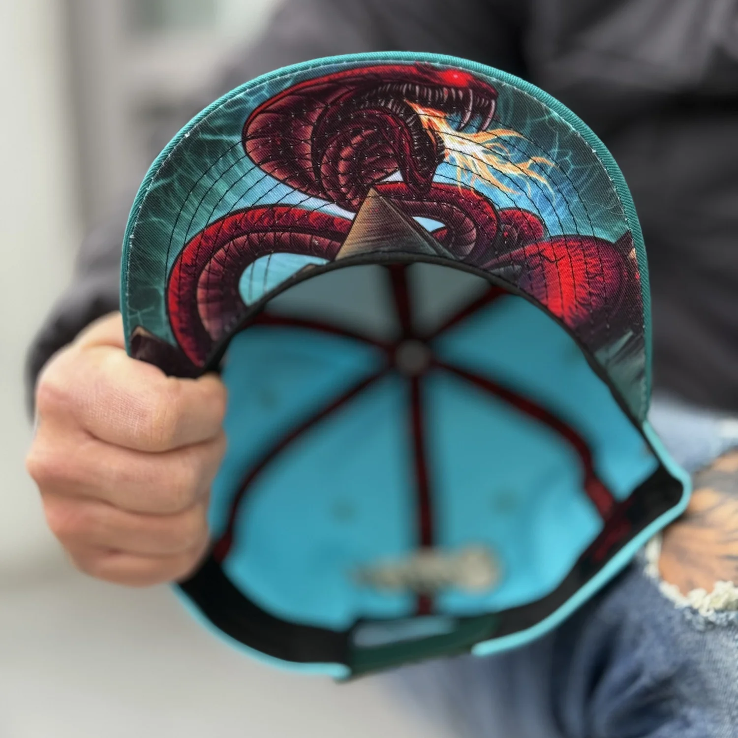 Fire Snake Snapback - Blue - Image 4