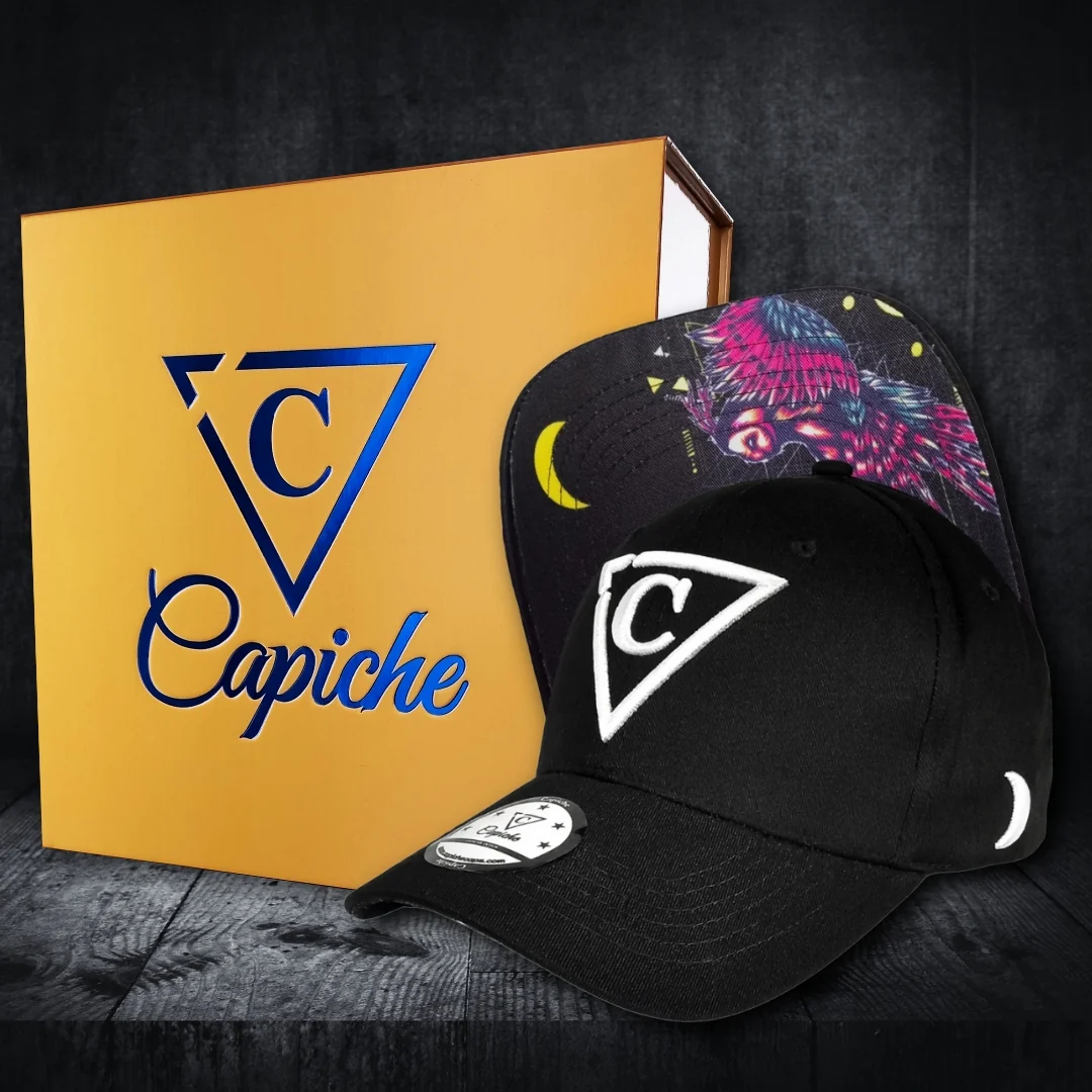 Focused Owl Curved Baseball Cap - Black - Image 4