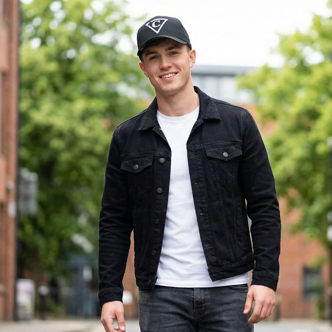 Focused Owl Curved Baseball Cap - Black - Image 6