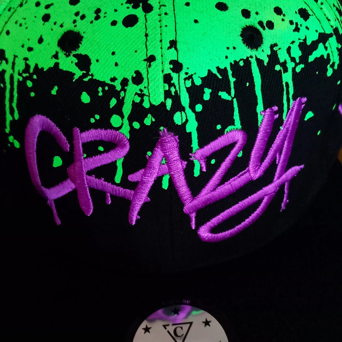 Freestyler Snapback - Black/Green Graffiti Spray - Image 16