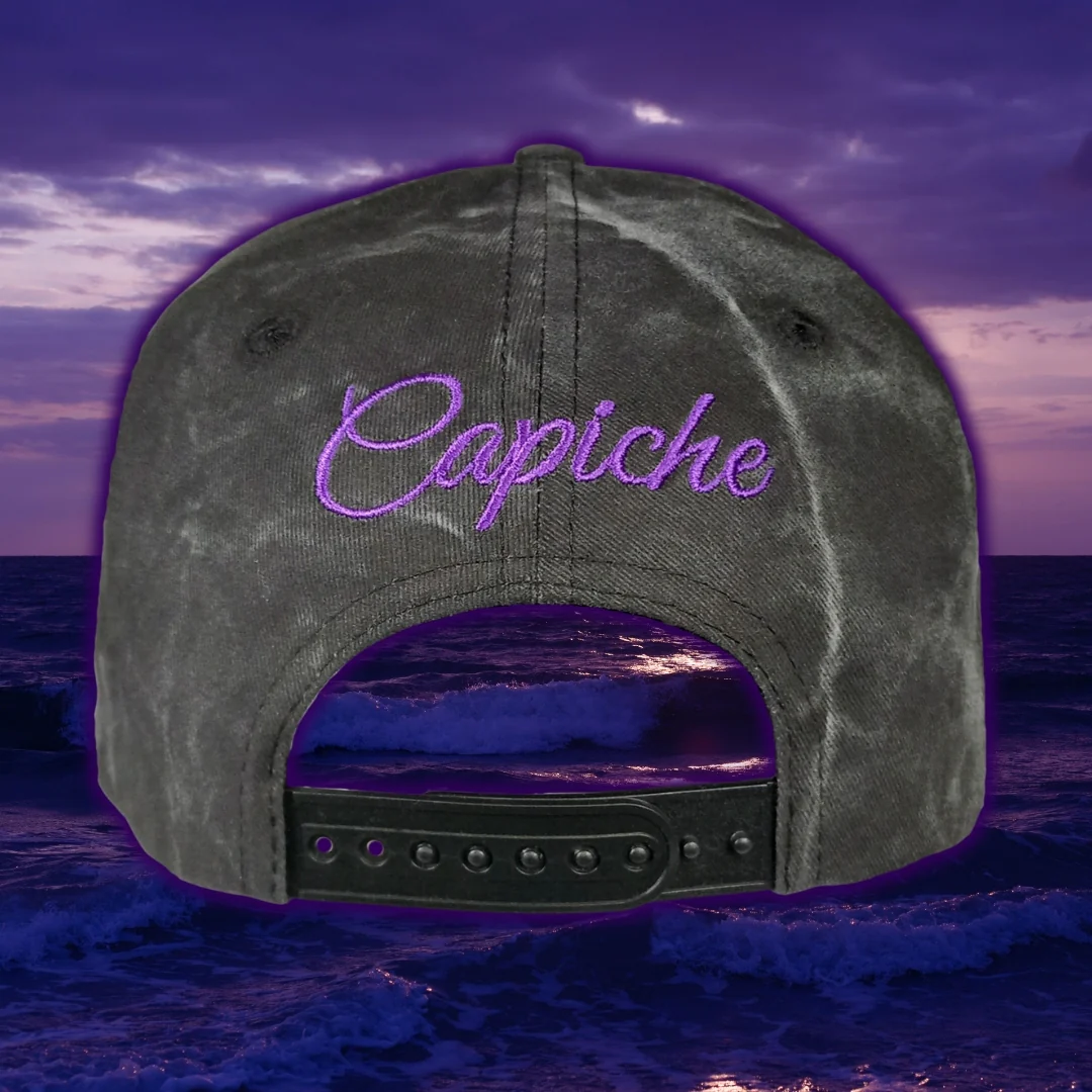 Full Moon Attack Snapback - Washed Dark Grey/Purple - Image 13
