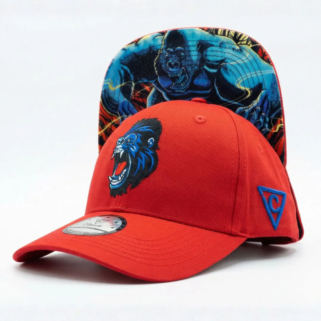 Gorilla Curved Baseball Cap - Orange - Image 4