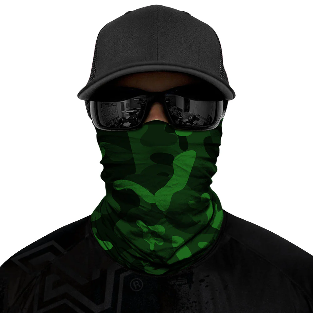 Green Camo Biker Mask - Green - Image 6