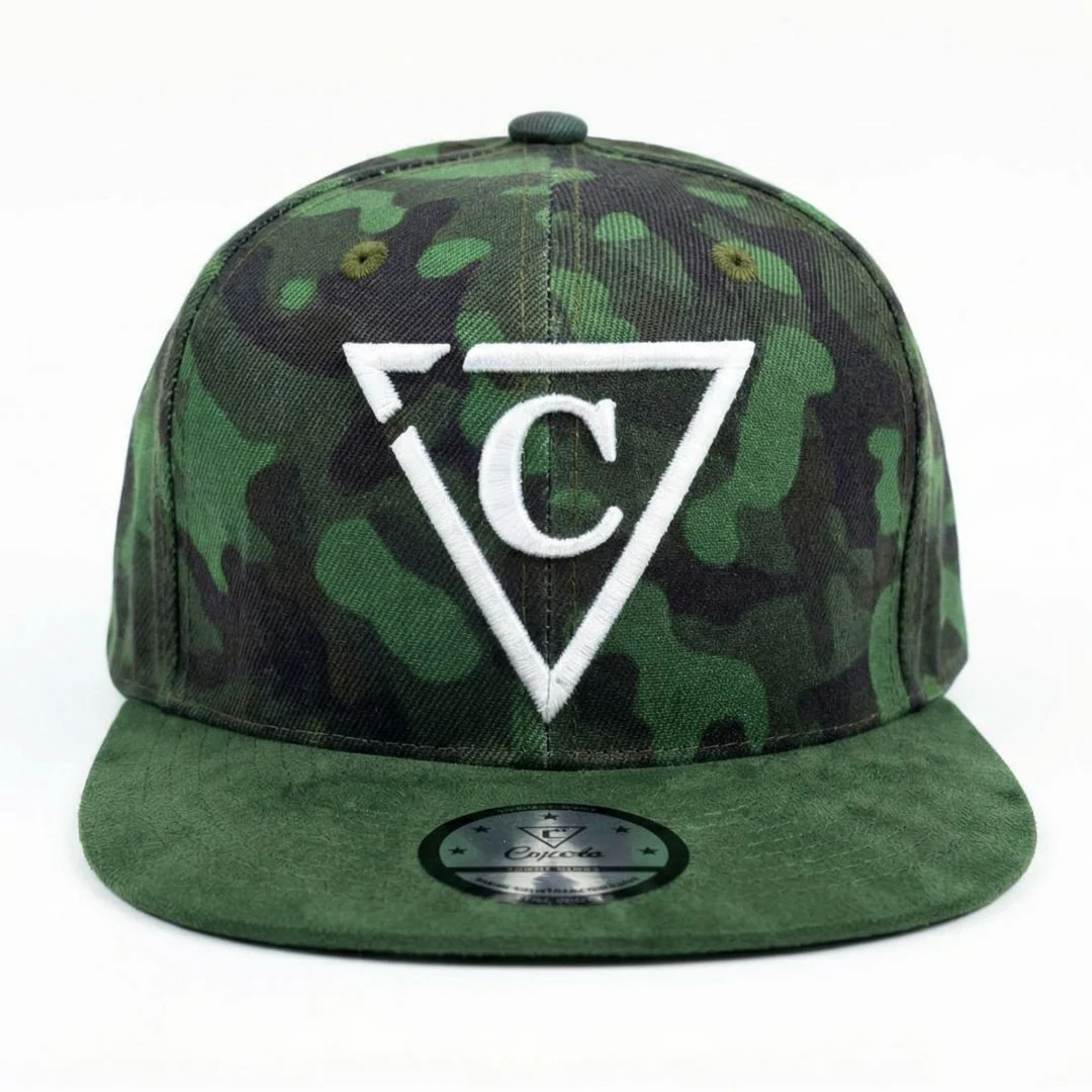 Green Camo Snapback - Suede Brim - Image 12