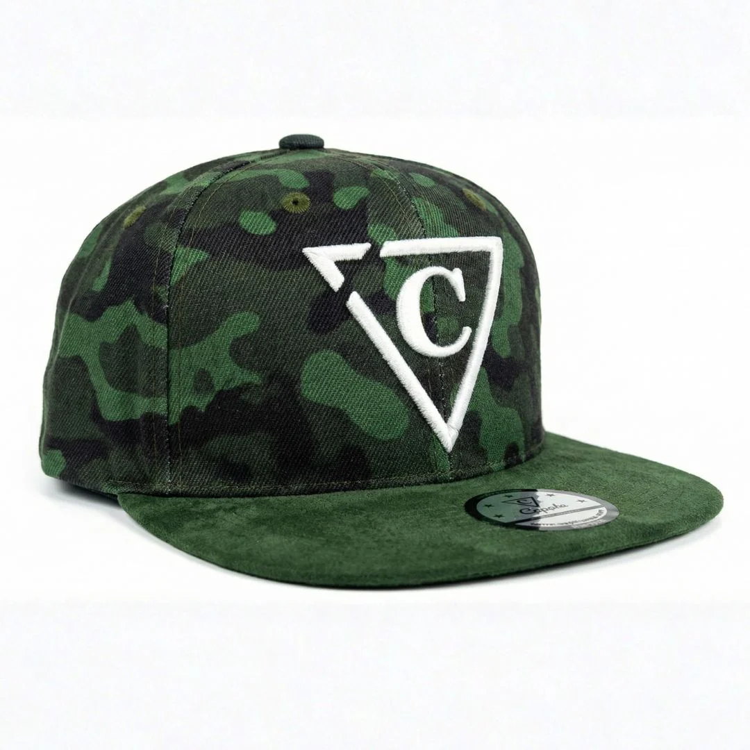 Green Camo Snapback - Suede Brim - Image 13