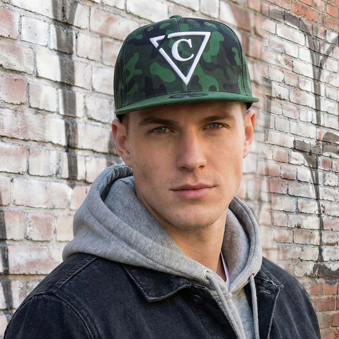 Green Camo Snapback - Suede Brim - Image 3