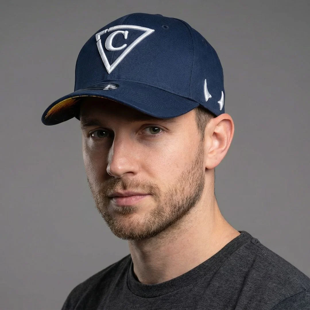 Haunted Place Curved Baseball Cap - Dark Blue - Image 7