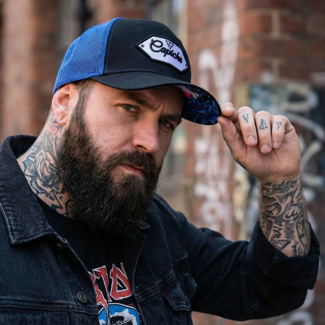 Hidden Lady Trucker Cap - Blue/Black - Image 5