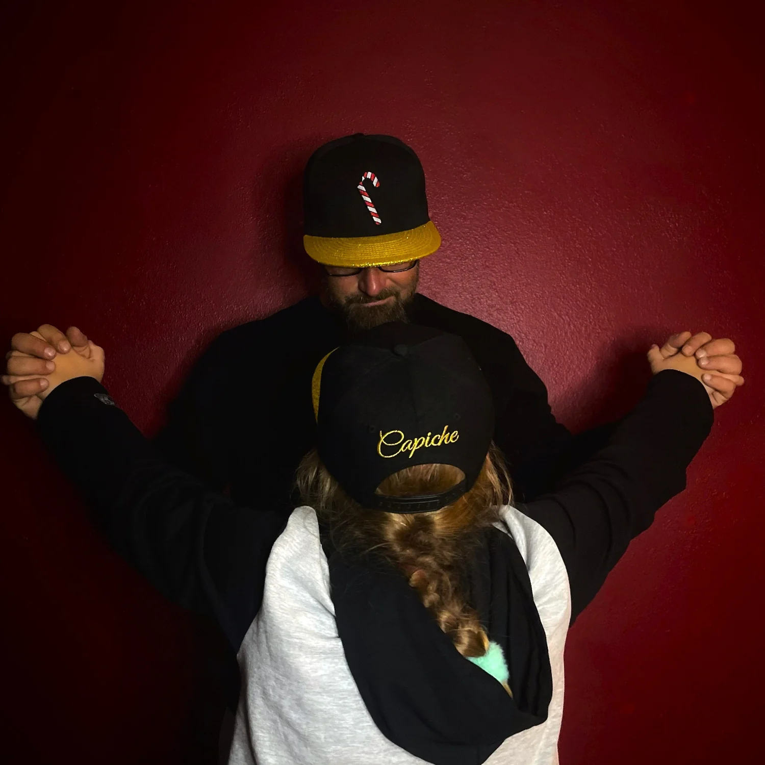 Holiday Feast Snapback Child Size - Black/Gold Glitter - Image 9
