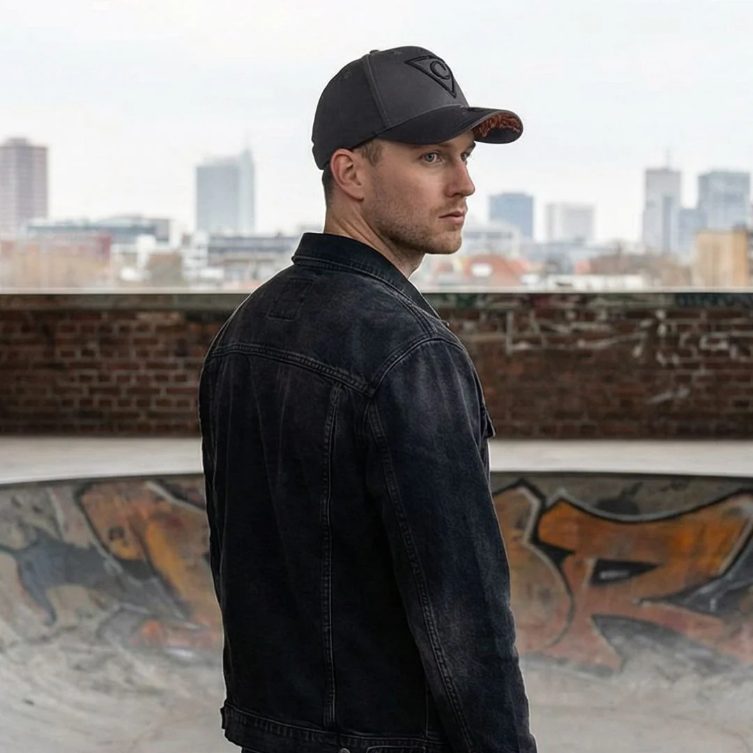 Hungry Lion Curved Baseball Cap - Grey - Image 7