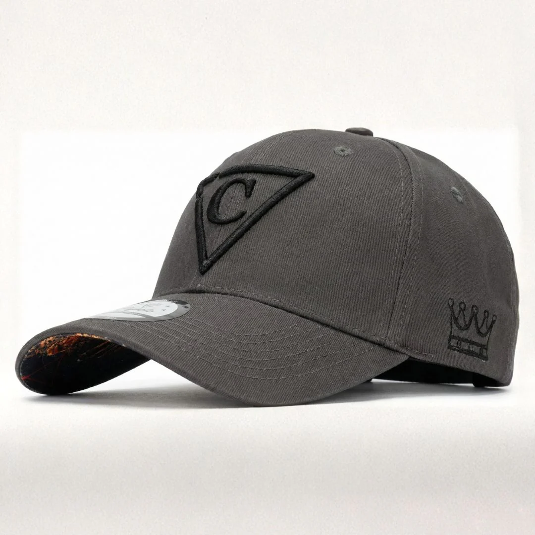 Hungry Lion Curved Baseball Cap - Grey - Image 9