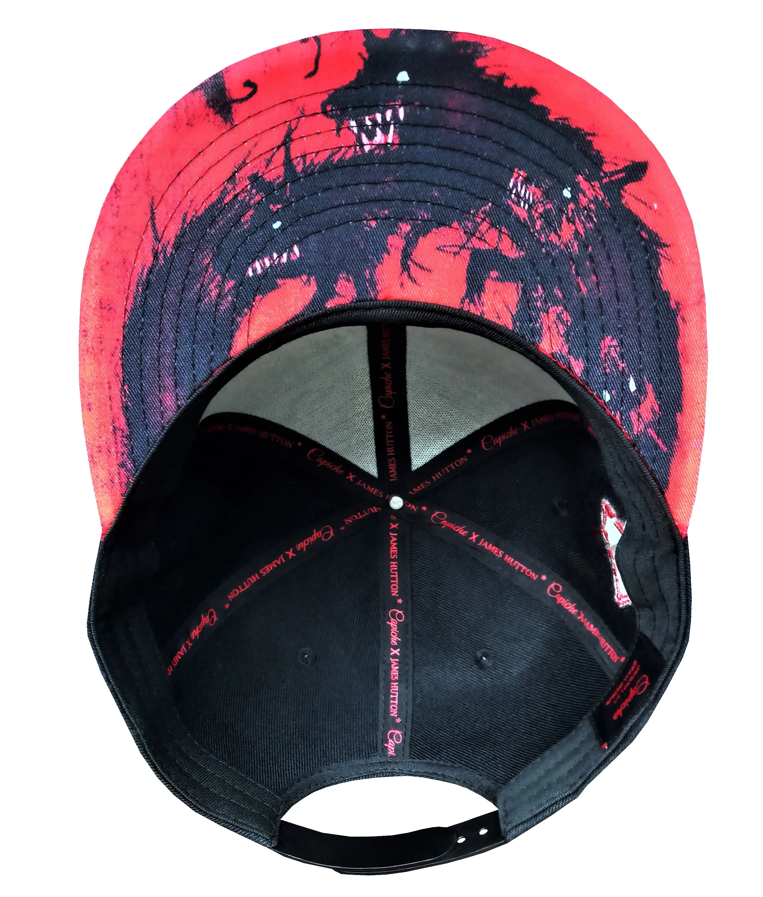 James Hutton x Capiche Collab Snapback - Black/Red - Image 10