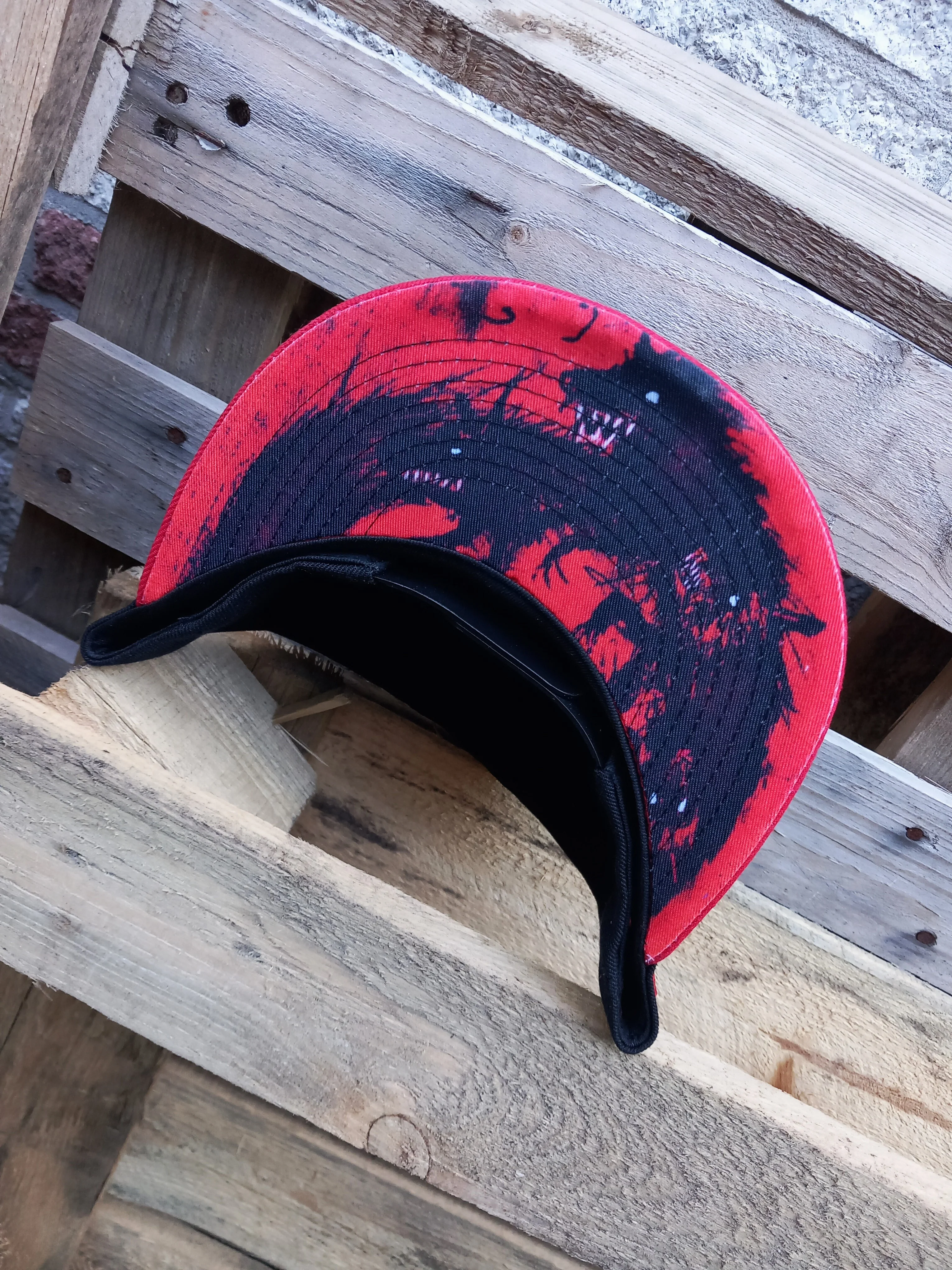 James Hutton x Capiche Collab Snapback - Black/Red - Image 5