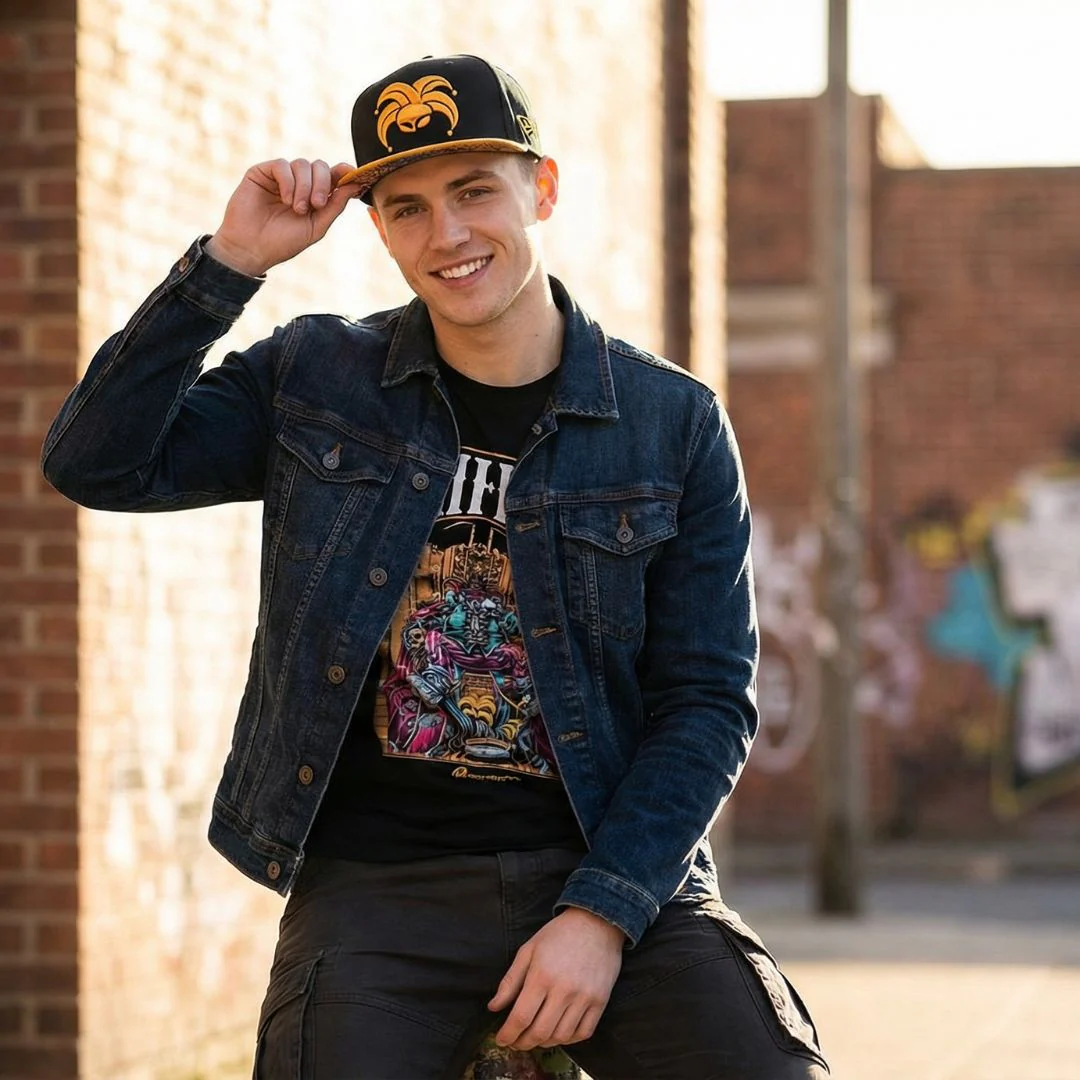King Clown Snapback - Deep Blue/Yellow - Image 5