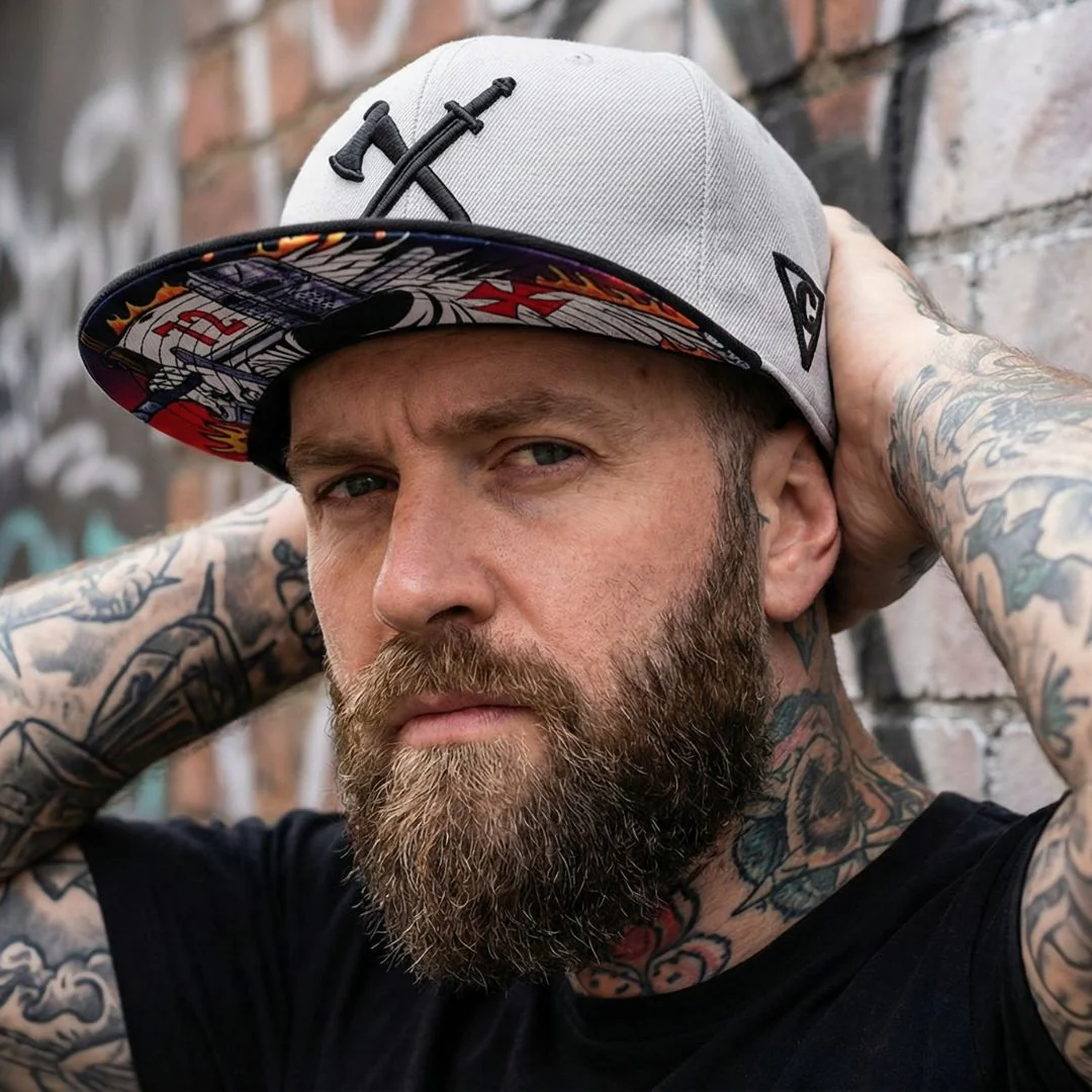 Knight Templar Snapback - Grey/Black - Image 5