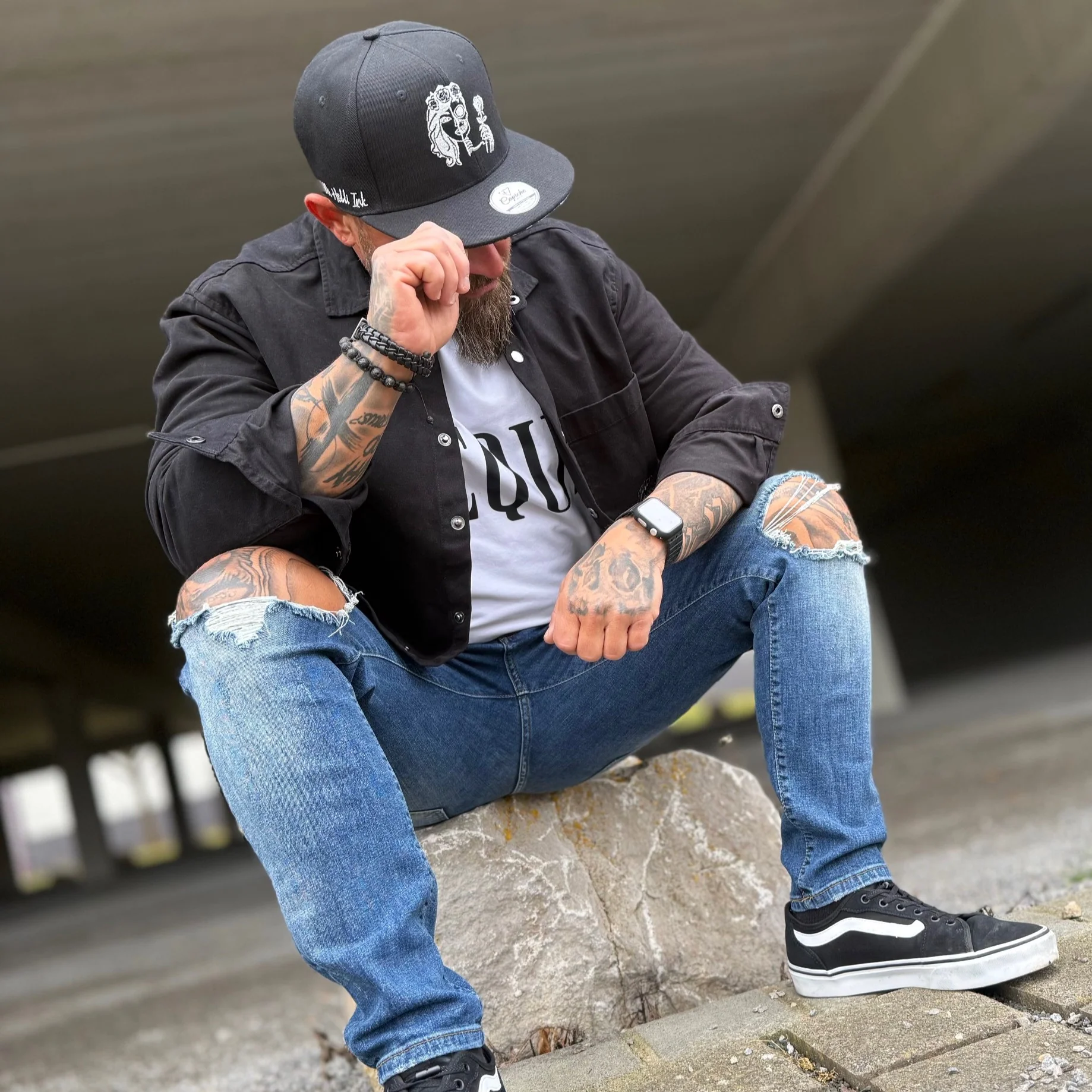LIMITED EDITION Olli_Holli_Ink x Capiche La Catrina Snapback - Black - Image 6