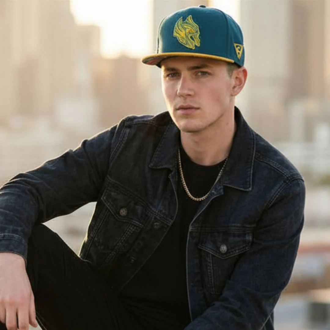 Loki Snapback - Blue/Yellow Suede - Image 5