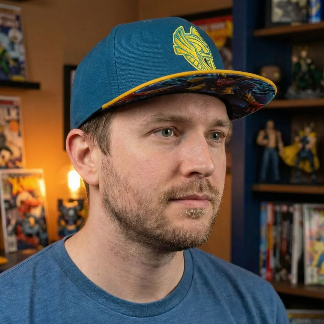 Loki Snapback - Blue/Yellow Suede - Image 6