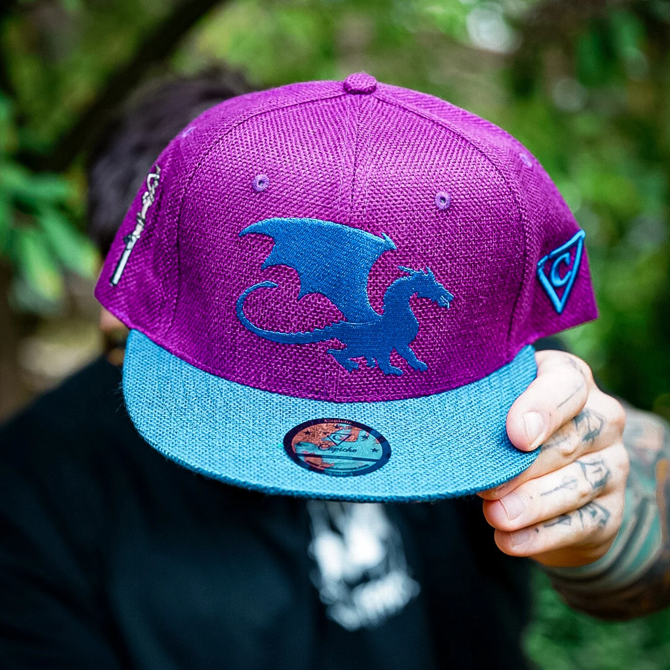 Magic Spell Snapback - Purple/Blue Thick Cotton - Image 10
