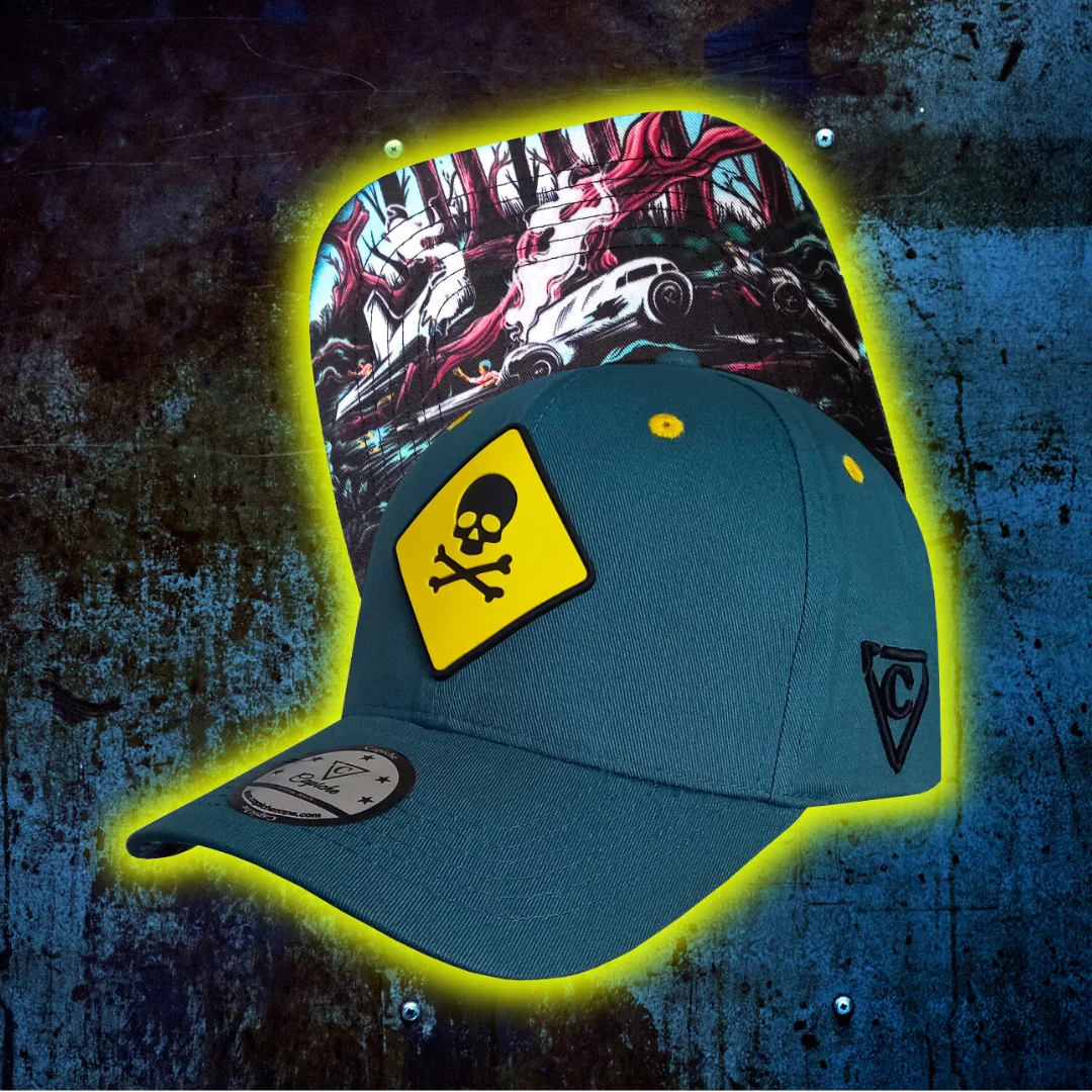 Mayday Curved Cap - Blue & Yellow Rubber - Image 11
