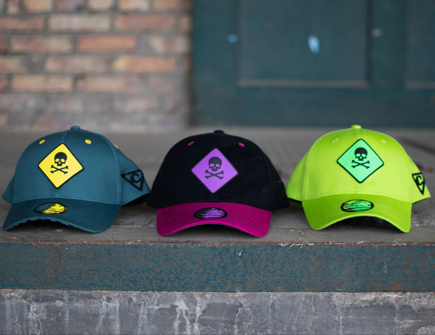 Mayday Curved Cap - Blue & Yellow Rubber - Image 6
