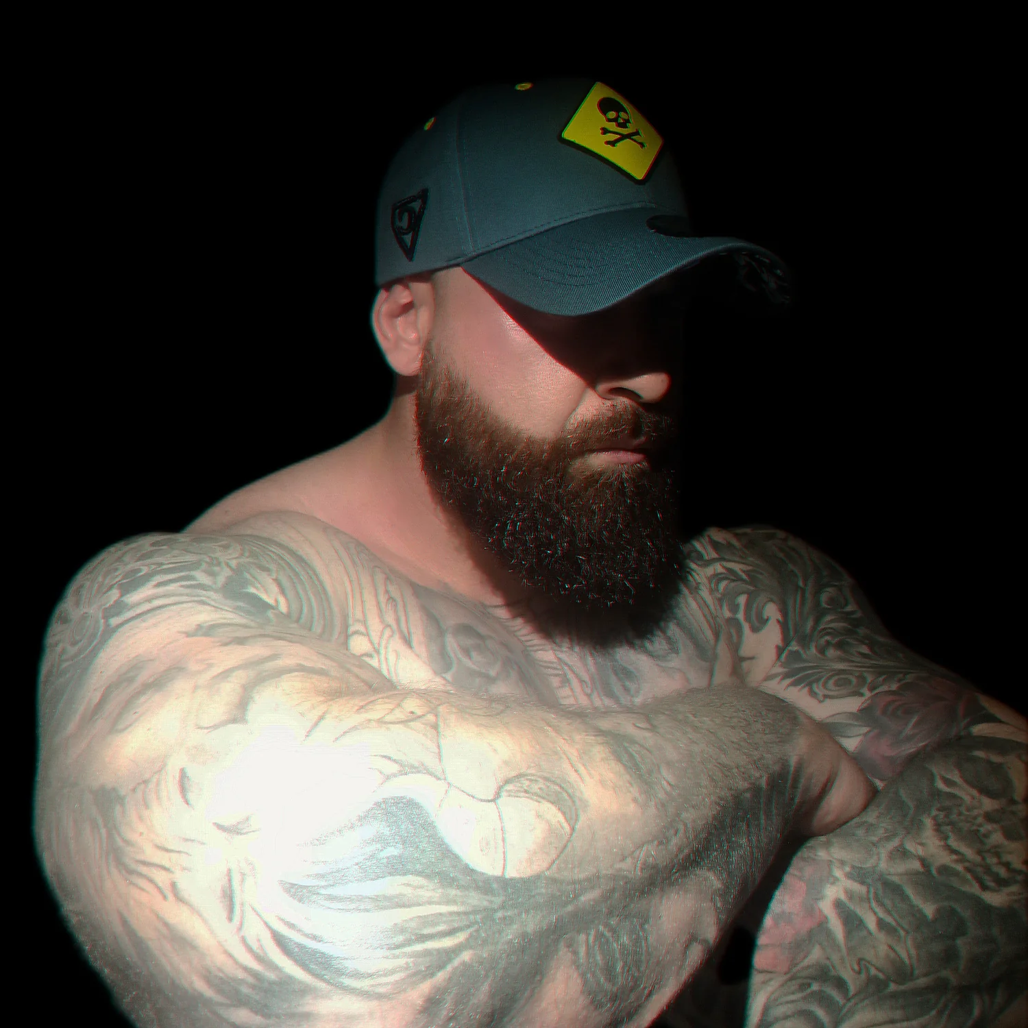 Mayday Curved Cap - Blue & Yellow Rubber - Image 8