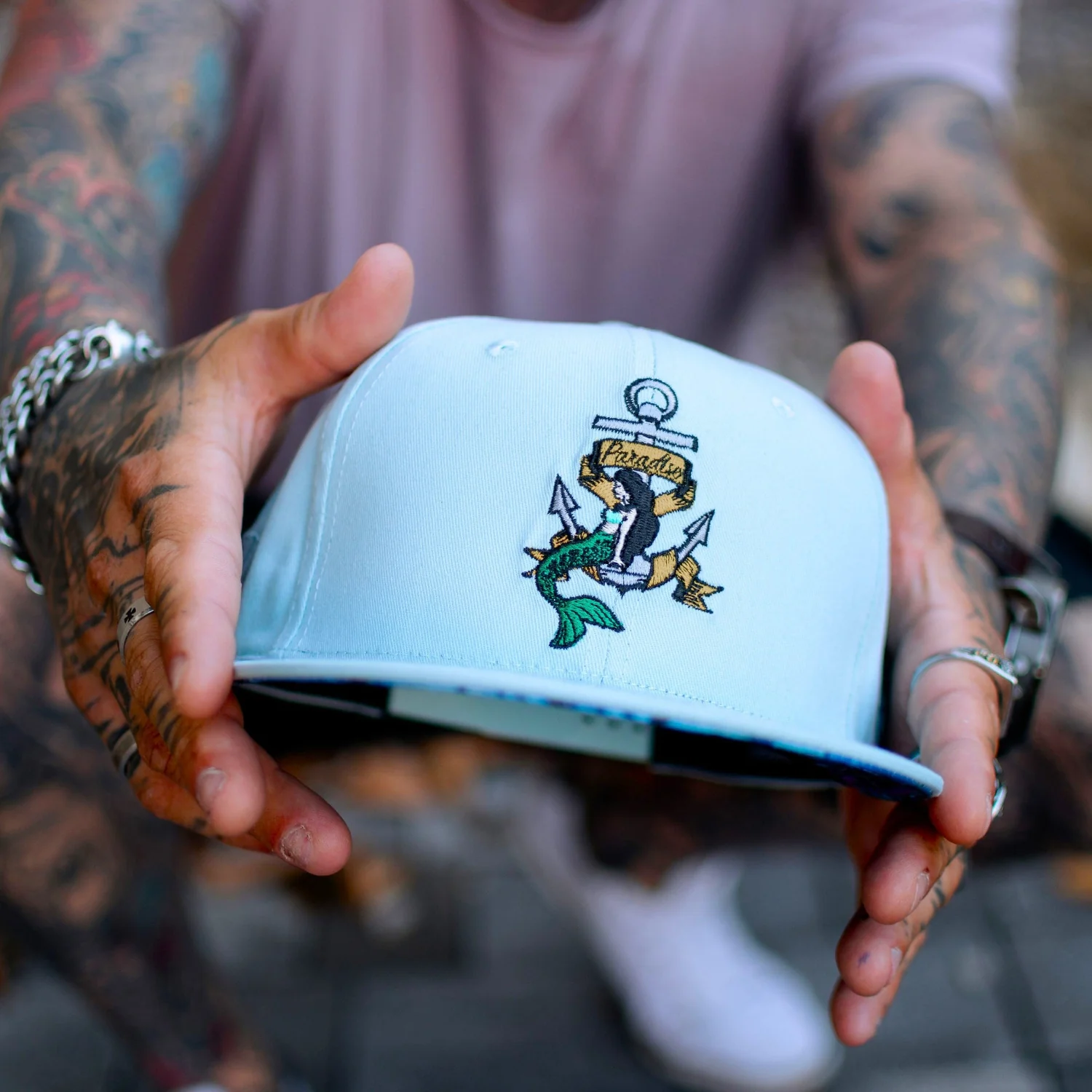 Mermaid Paradise Snapback - Pastel Blue - Image 12