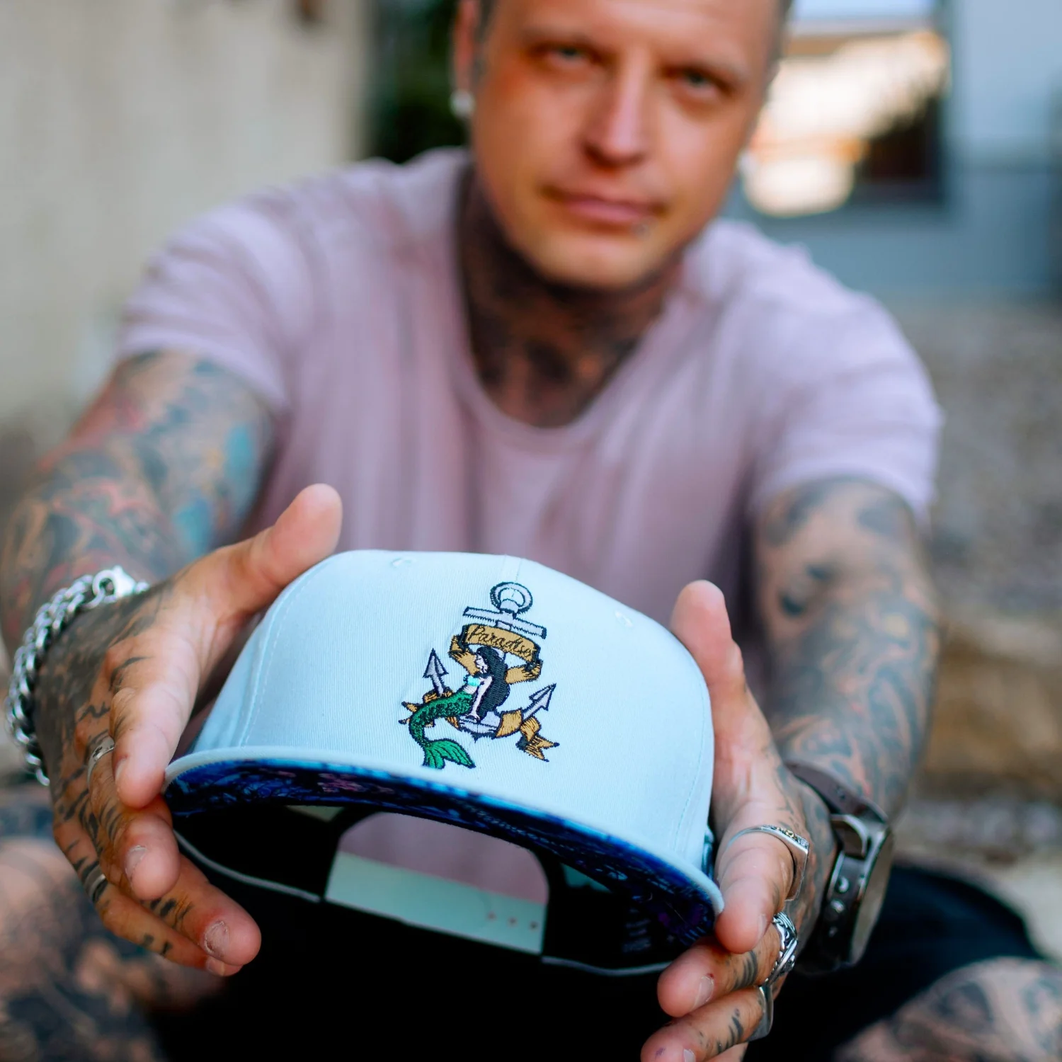 Mermaid Paradise Snapback - Pastel Blue - Image 6