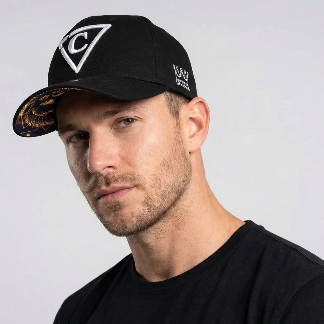 Mighty Lion Curved Baseball Cap - Black - Image 10