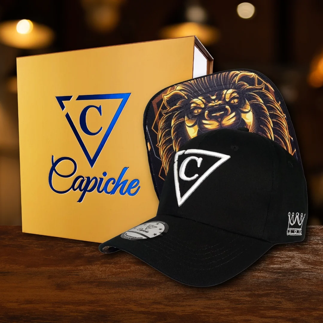 Mighty Lion Curved Baseball Cap - Black - Image 4