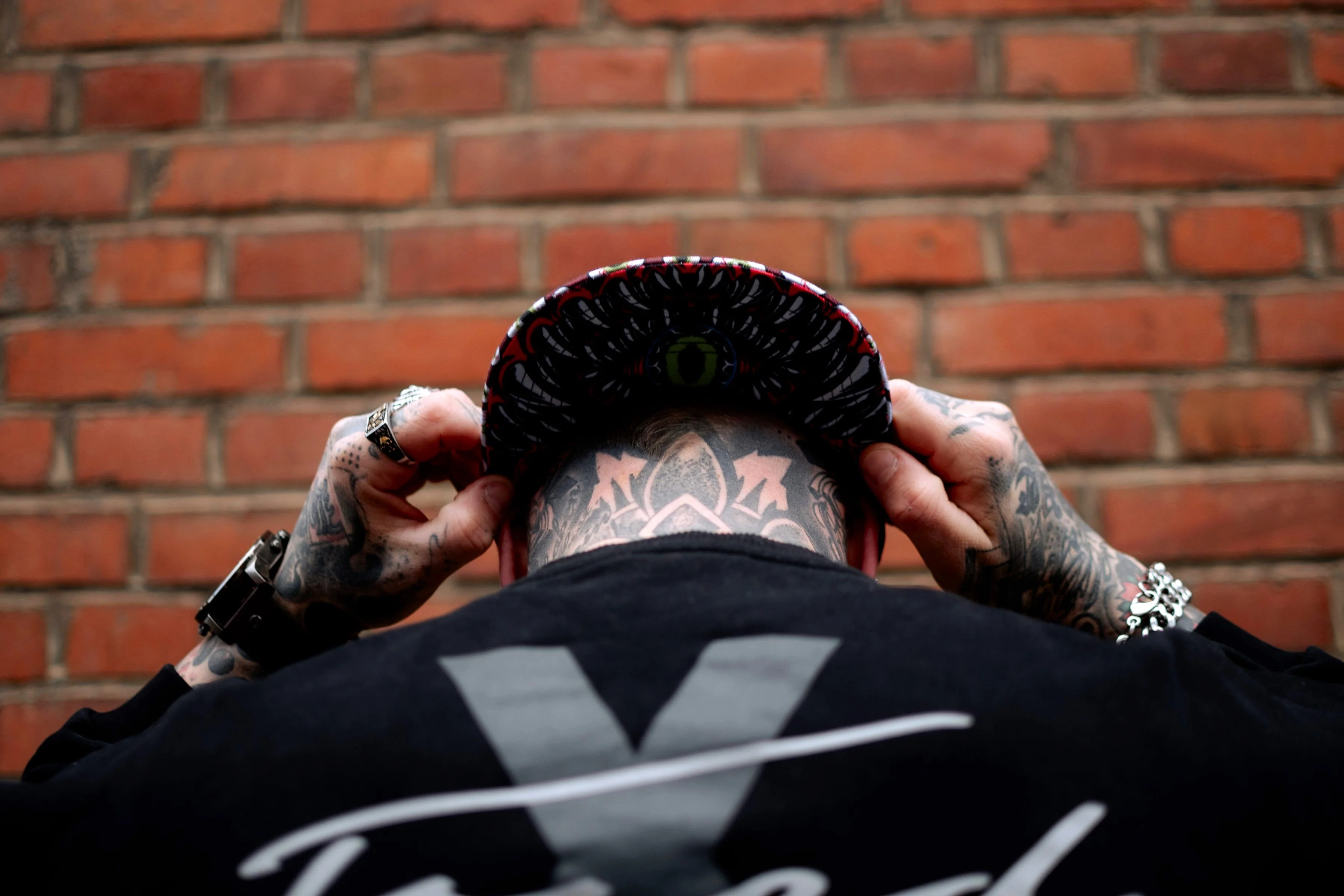 LIMITED EDITION Monster Vision Snapback - Burgundy Suede with Eyes - Image 8