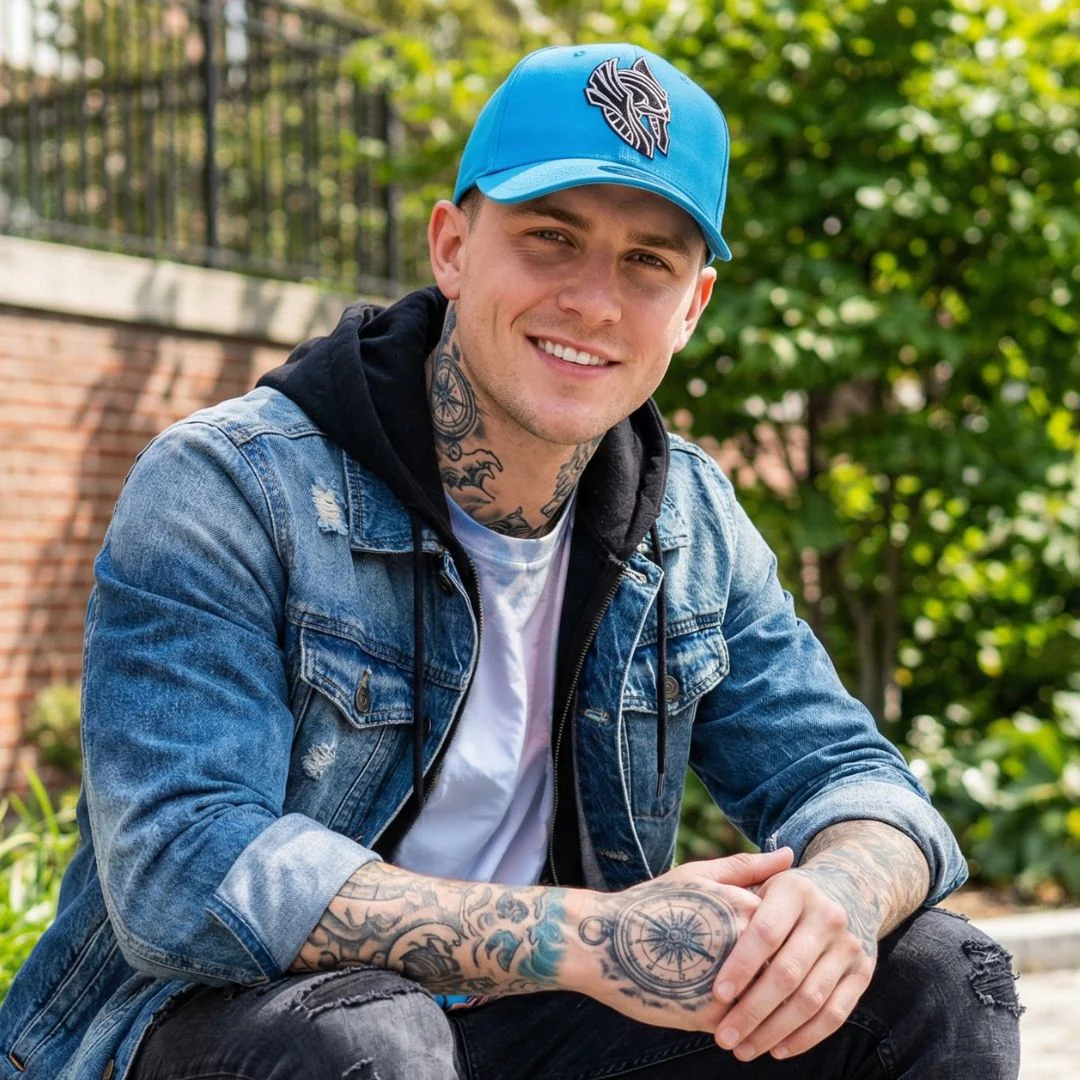 Njord Curved Baseball Cap - Blue - Image 3
