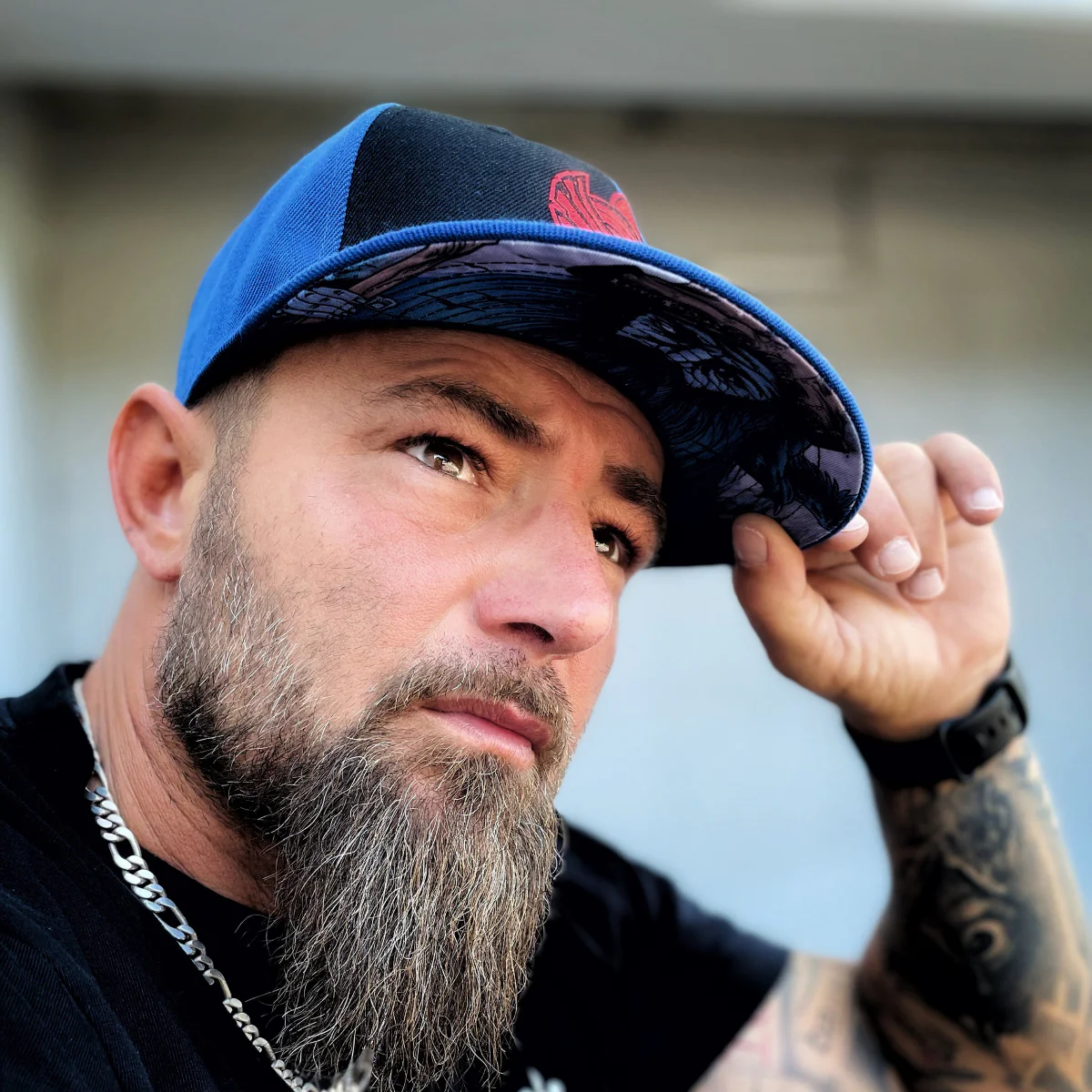 Odin Snapback - 50/50 Black/Blue - Image 5