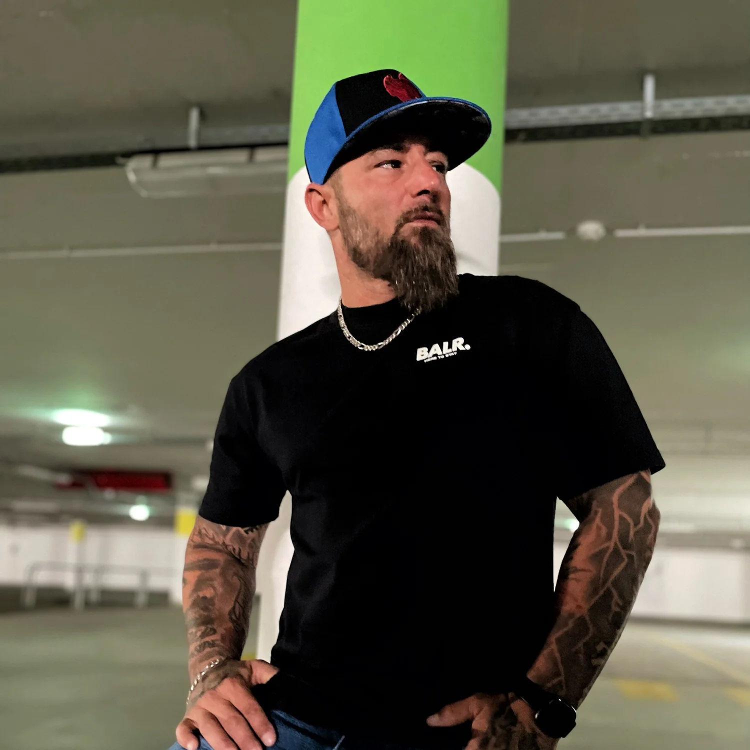 Odin Snapback - 50/50 Black/Blue - Image 6