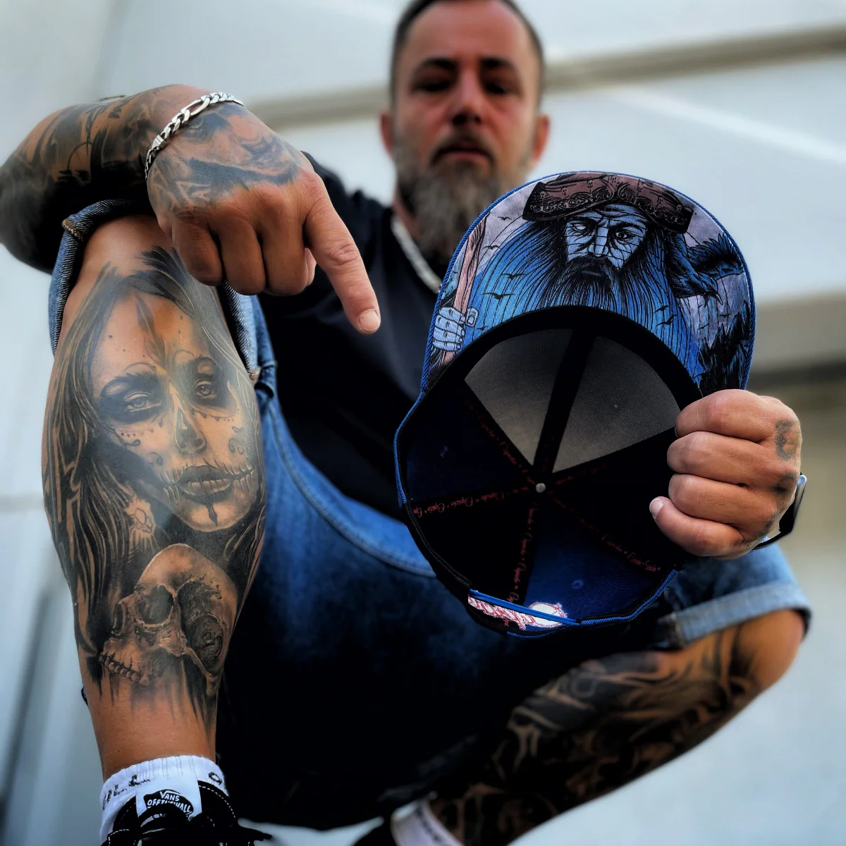 Odin Snapback - 50/50 Black/Blue - Image 8
