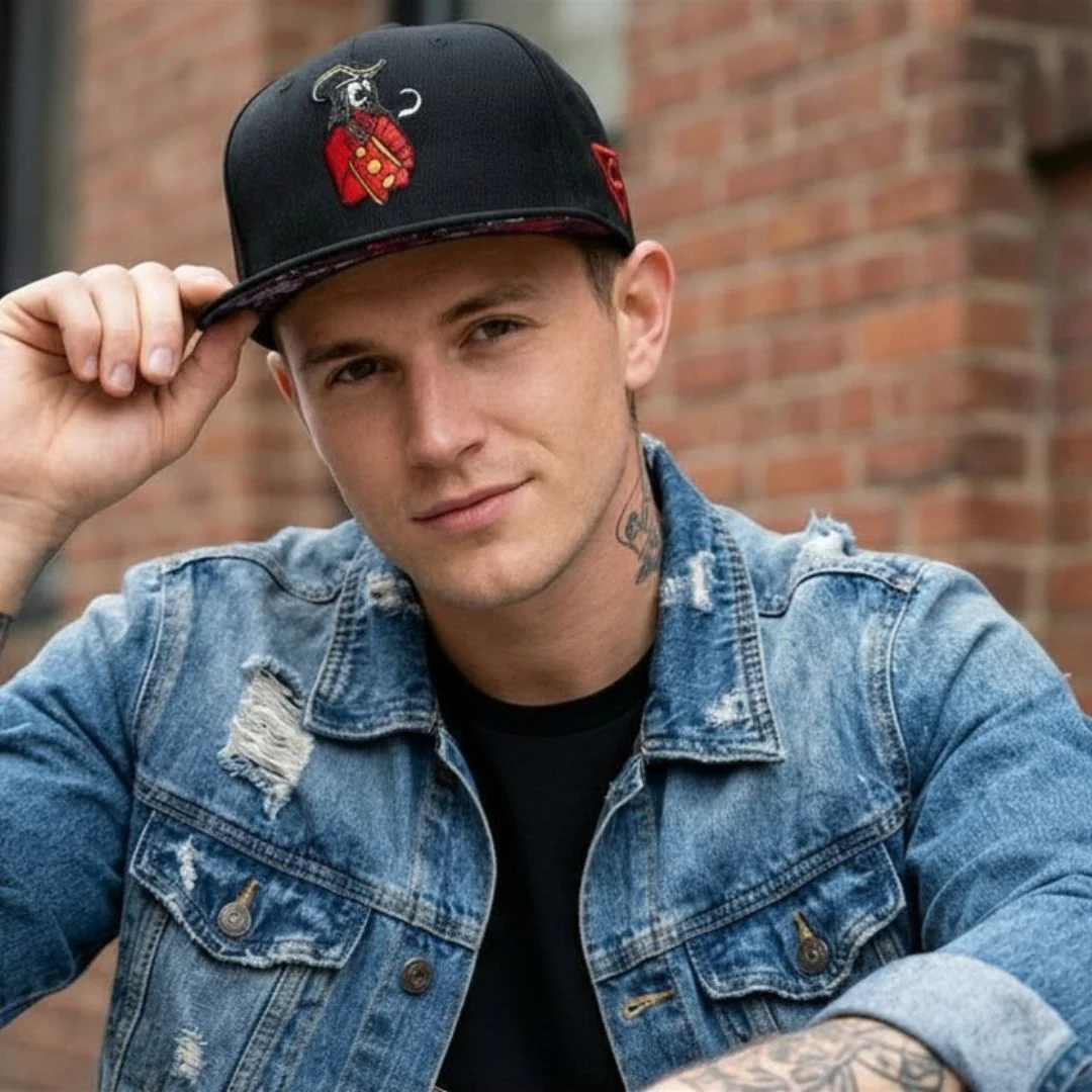 Pirates Snapback - Black & Red Stitches - Image 3